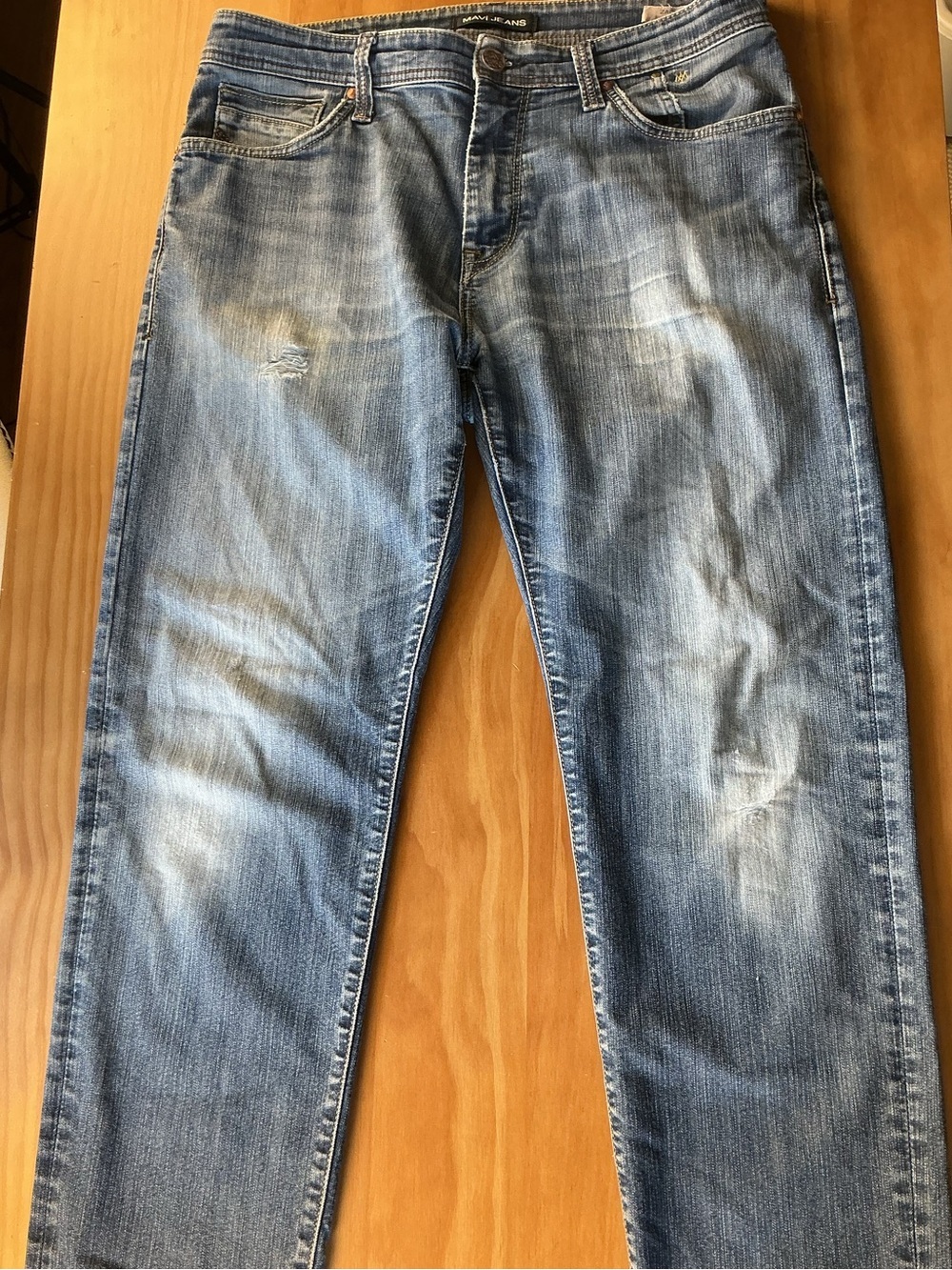 Mavi Men's Zach Straight Distressed Jeans Jeans five pocket regular Rise 36/30
